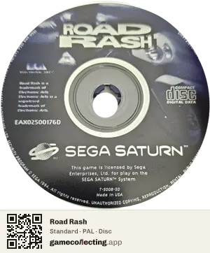 Road Rash Sega Saturn, PAL disc