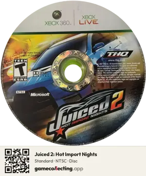 Juiced 2: Hot Import Nights Xbox 360, NTSC disc