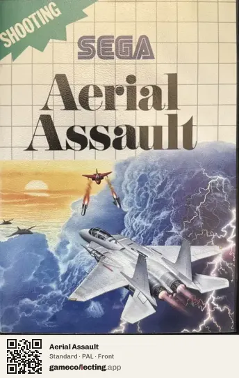 Aerial Assault Sega Master System, PAL box front