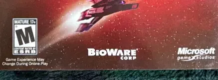 Mass Effect, the ESRB box on its front