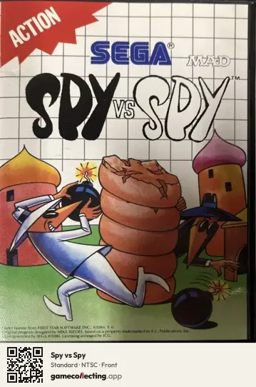 Spy vs Spy Sega Master System, NTSC box front