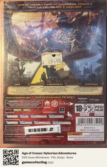 Age of Conan: Hyborian Adventures Computer, Italy box back