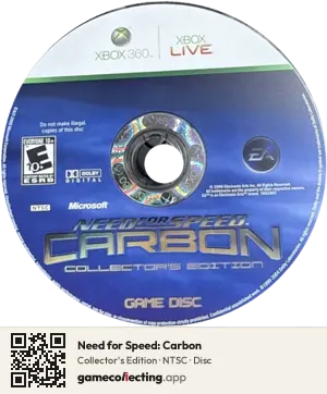Need for Speed: Carbon Xbox 360, NTSC disc