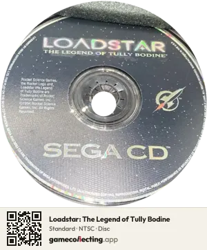 Loadstar: The Legend of Tully Bodine Sega Mega-CD / Sega CD, NTSC disc