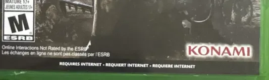 Metal Gear Survive, the ESRB box on its front