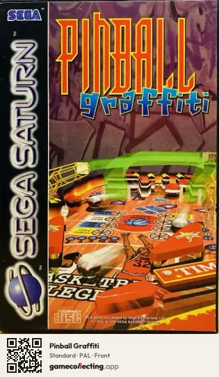 Pinball Graffiti Sega Saturn, PAL box front