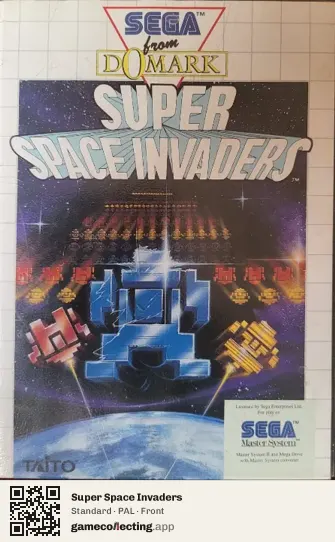 Super Space Invaders Sega Master System, PAL box front