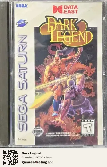 Dark Legend Sega Saturn, NTSC box front