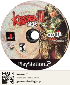 Kessen II PlayStation 2, NTSC disc