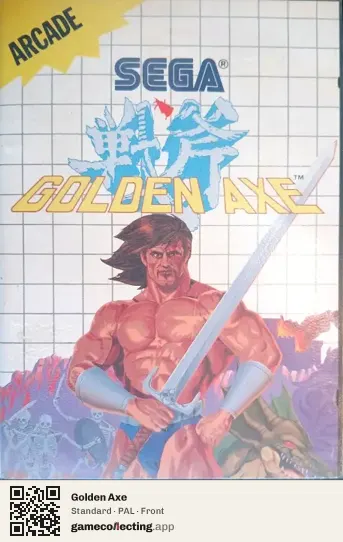 Golden Axe Sega Master System, PAL box front