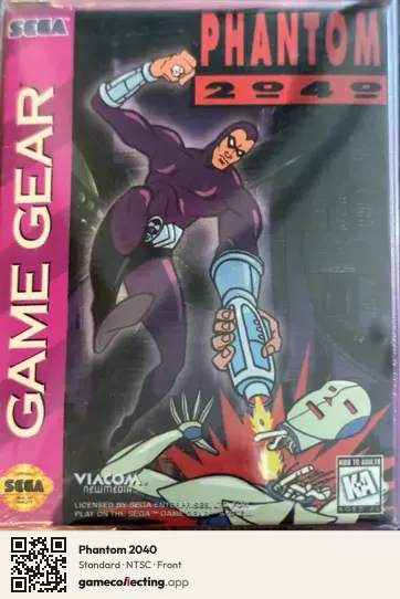 Phantom 2040 Sega Game Gear, NTSC box front