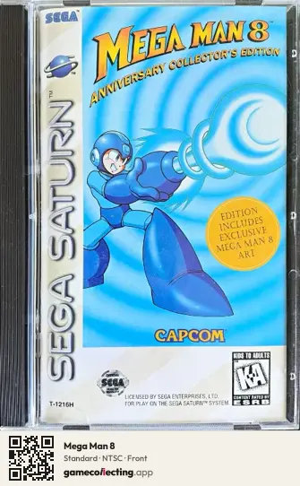 Mega Man 8 Sega Saturn, NTSC box front