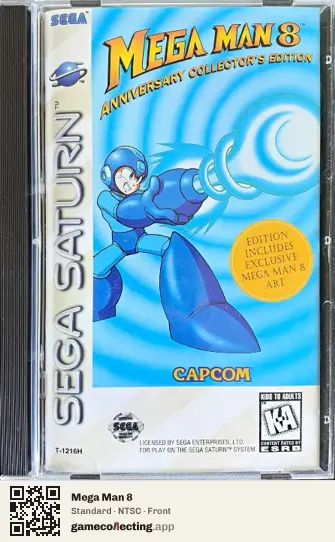 Mega Man 8 Sega Saturn, NTSC box front
