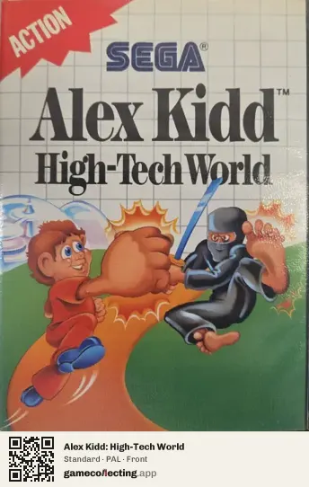 Alex Kidd: High-Tech World Sega Master System, PAL box front