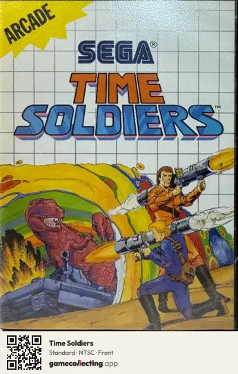 Time Soldiers Sega Master System, NTSC box front