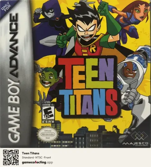 Teen Titans Game Boy Advance, NTSC box front