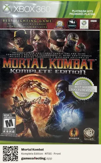 Mortal Kombat Xbox 360, NTSC box front