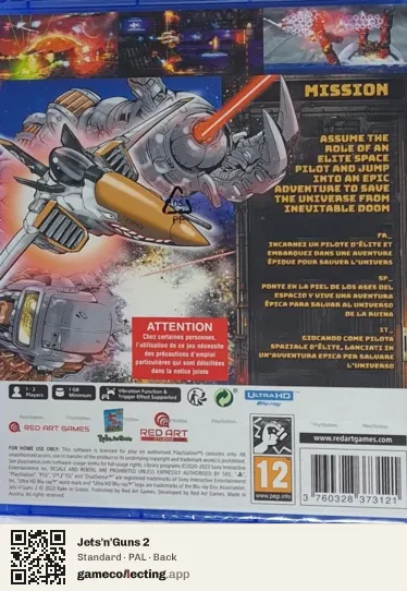 Jets'n'Guns 2 PlayStation 5, PAL box back