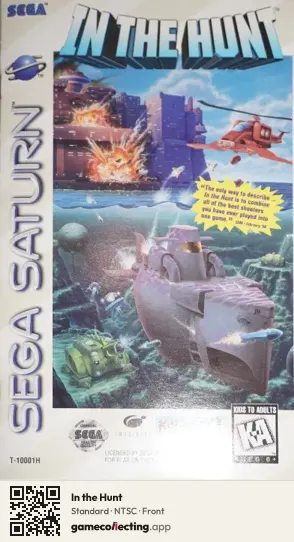 In the Hunt Sega Saturn, NTSC box front