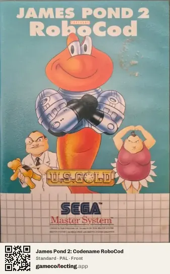 James Pond 2: Codename RoboCod Sega Master System, PAL box front