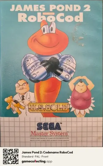 James Pond 2: Codename RoboCod Sega Master System, PAL box front