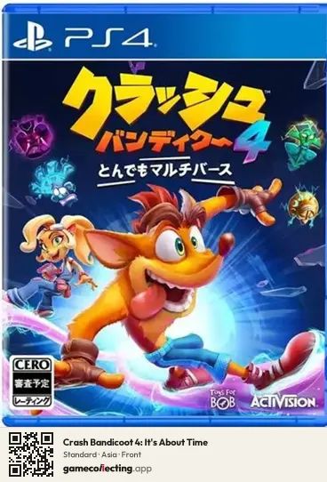 Crash Bandicoot 4: It's About Time PlayStation 4, Asia box front