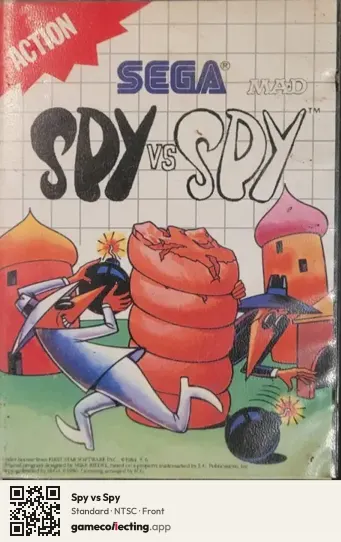Spy vs Spy Sega Master System, NTSC box front