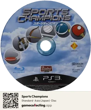 Sports Champions PlayStation 3, Asia disc