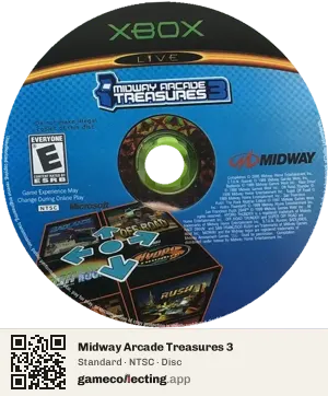Midway Arcade Treasures 3 Xbox, NTSC disc