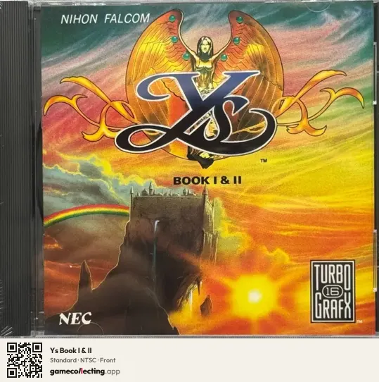 Ys Book I & II TurboGrafx-CD, NTSC box front