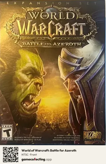 World of Warcraft: Battle for Azeroth Computer, NTSC box front