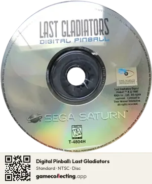 Digital Pinball: Last Gladiators Sega Saturn, NTSC disc