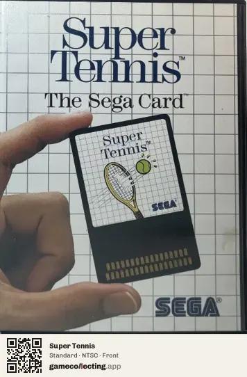 Super Tennis Sega Master System, NTSC box front