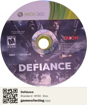 Defiance Xbox 360, NTSC disc