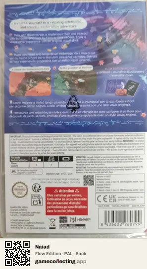 Naiad Nintendo Switch, PAL box back