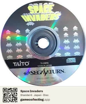 Space Invaders Sega Saturn, Japan disc