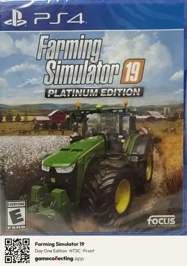 Farming Simulator 19 PlayStation 4, NTSC box front