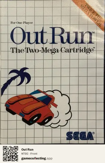 Out Run Sega Master System, NTSC box front