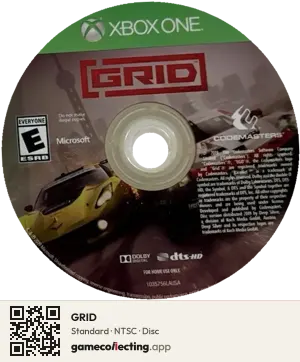 GRID Xbox One, NTSC disc