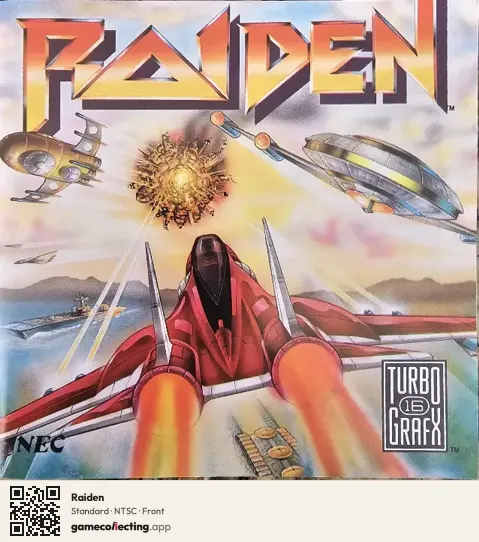 Raiden TurboGrafx-16, NTSC box front