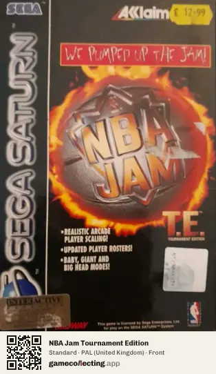 NBA Jam Tournament Edition Sega Saturn, United Kingdom box front