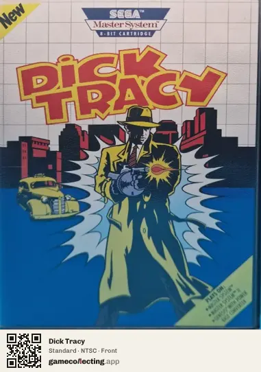 Dick Tracy Sega Master System, NTSC box front