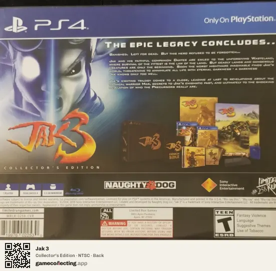Jak 3 PlayStation 4, NTSC box back