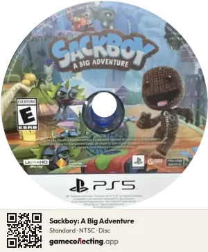 Sackboy: A Big Adventure PlayStation 5, NTSC disc