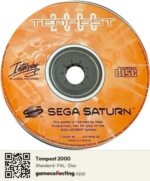 Tempest 2000 Sega Saturn, PAL disc