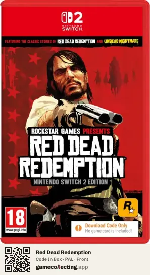Red Dead Redemption Nintendo Switch 2, PAL box front