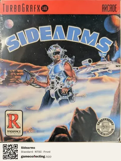 Sidearms TurboGrafx-16, NTSC box front