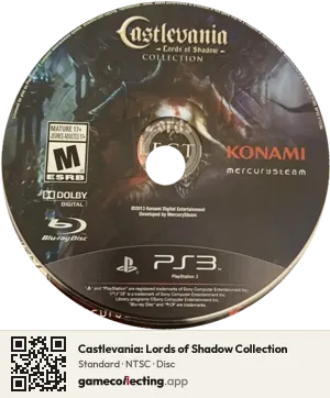 Castlevania: Lords of Shadow Collection PlayStation 3, NTSC disc