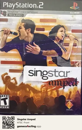 Singstar Amped PlayStation 2, NTSC box front