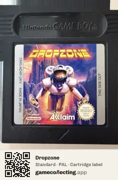 Dropzone Game Boy Color, PAL cartridge label